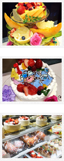 カットケーキの他、キャラクターなどのオーダーケーキやフルーツや花でデザインしたデコレーションケーキまで | バース -BIRTH-｜福島県郡山市駅前